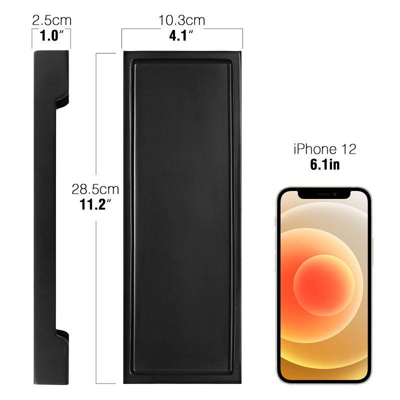 Luxspire Bathroom Vanity Tray, Resin Black Bathroom Tray Toilet Tank Tray, 11.2x4.1 inch Kitchen Sink Trays, Countertop Organizer for Candles Soap Towel Perfume Holder Jewelry Dish, Small, Matte Black - Image 4